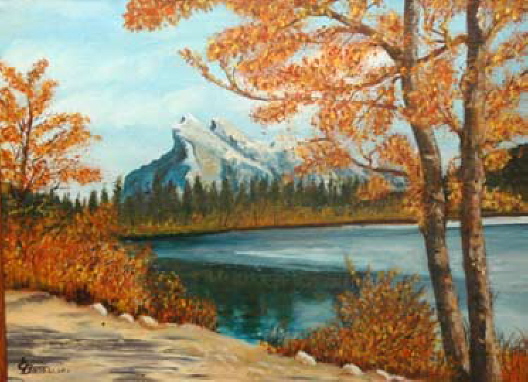 Mount-Rundle-in-Fall